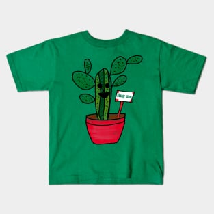 cactus plant hug me Kids T-Shirt